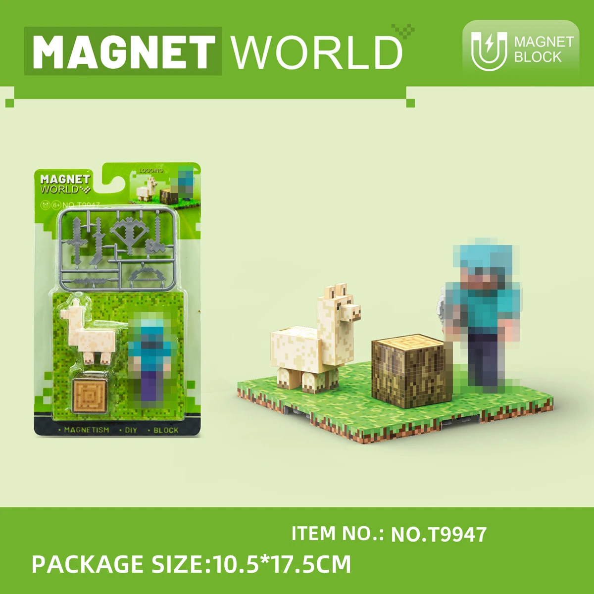 Magnetic World Magnetic doll Animal building blocks Magnetic building blocks various states children's educational magnetic toys