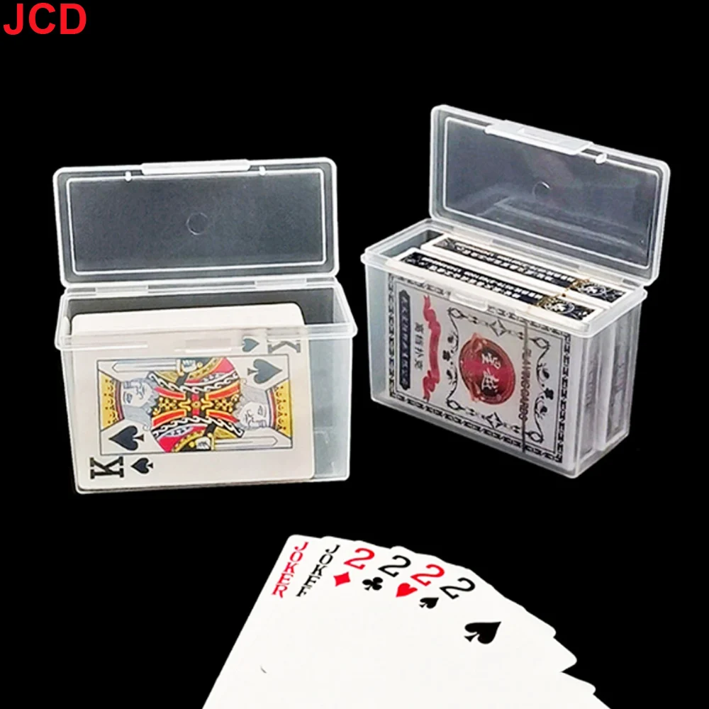 

2pcs Playing Card Box, Clear Deck Case, Two Poker Images Can Be Placed (NO Cards) Christmas, Halloween, Thanksgiving Gift Part