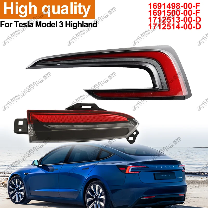 ل تسلا نموذج 3 هايلاند 2024 2025 المصد الخلفي مصباح ليد الجمعية مصباح عاكس 1691498-00-F 1691500-00-F 1712513 1712514