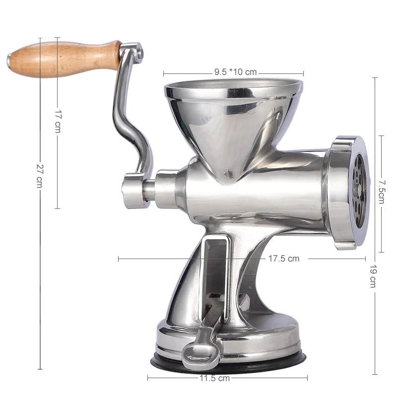 Stainless Steel Manual Meat Grinder Household Vegetable Slicer Sausage Maker Garlic Paste Maker Vegetable Filling Machine