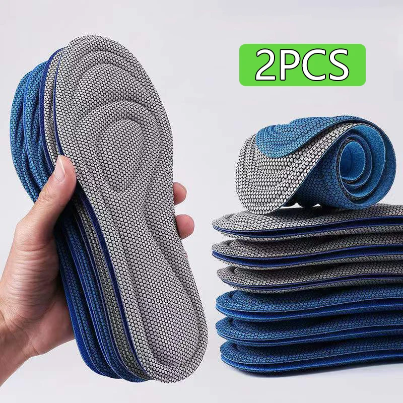 Memory Foam Insoles Running Shoes Antibacterial Deodorization Insert Sport Sweat Absorption Pads Breathable Insole Footcare