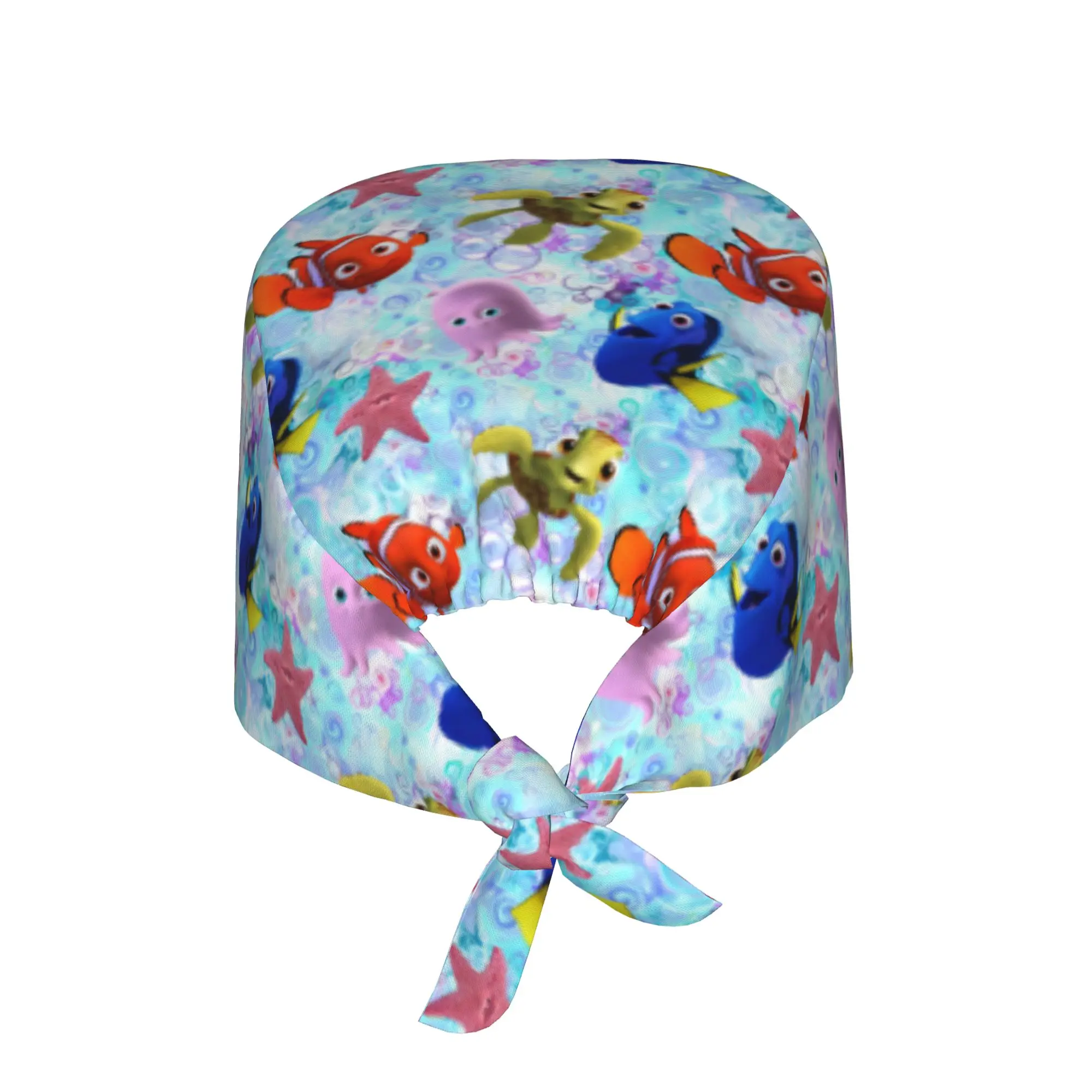 Custom Findinges Anime Nemoes Cleaning Working Cap Cool Unisex Fish Scrub Cap Surgicals Hat Nurse Scrubs Hat Nurse