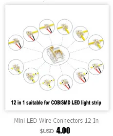 COB-LED-Drahtverbinder, 5, 8, 10 mm Verbindung, lötfreie Mini-Schnalle, FCOB, RGB, CCT, LED-Streifen, Lichter, 2, 3, 4-polig, kein dunkler Bereich – Detail 3
