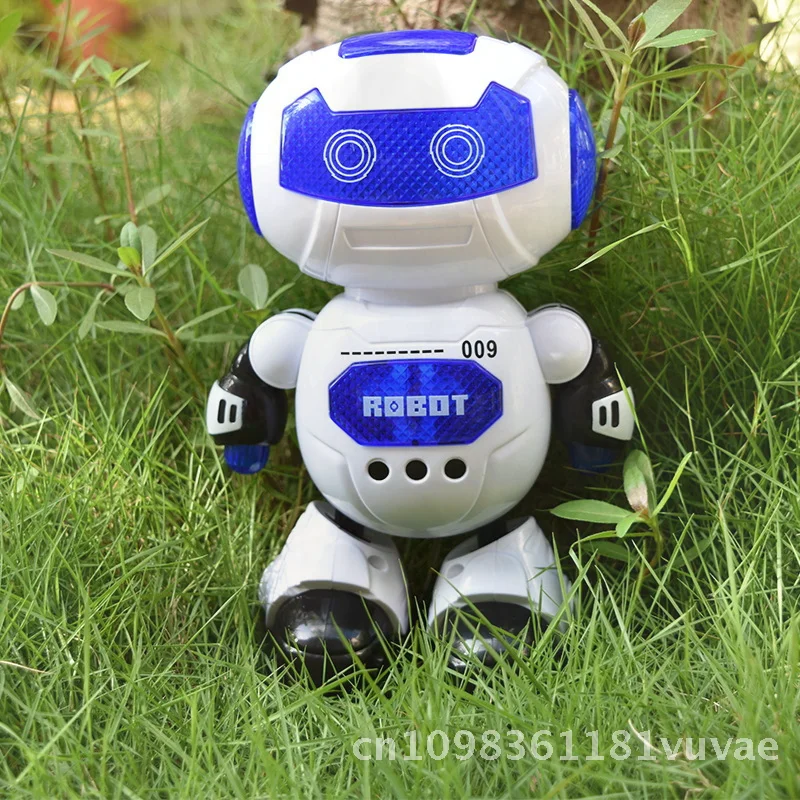Electric Intelligent Dancing Robot Toy with Rotating Lights And Music for Children Boys And Girls Glow Singing Dancing Plastic