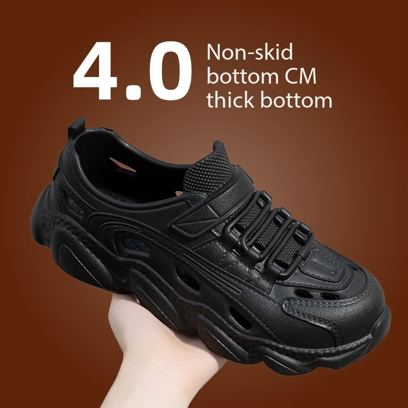 صنادل رجالي سريعة الجفاف من مادة إي في إيه بلون سادة، عصرية وخفيفة الوزن، أساسيات السفر في الهواء الطلق، أحذية الشاطئ، شباشب رجالية غير رسمية