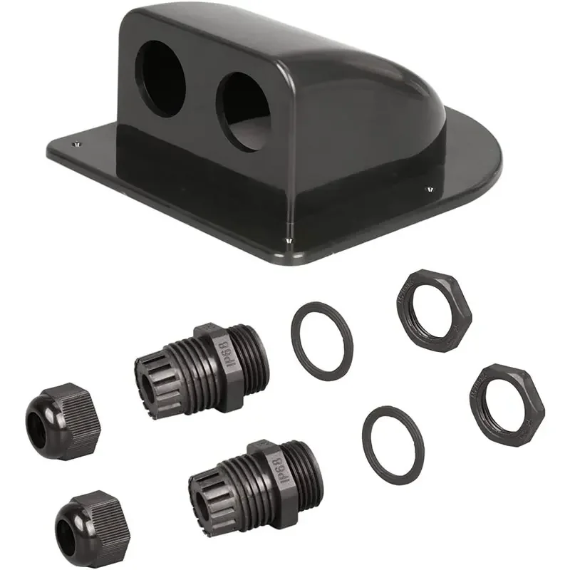 Presse-étoupe solaire à double entrée de câble, ABS résistant aux intempéries, tous les types de câbles, 2 mm² à 6 mm², projet solaire sur camping-car, bateau