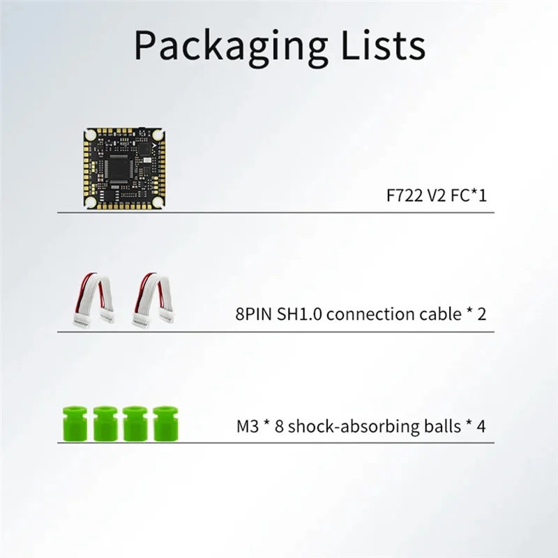 ABJF-F722 V2 Управление полетом ICM42688 OSD Черный ящик F722 V2 Модель контроллера полета Самолет