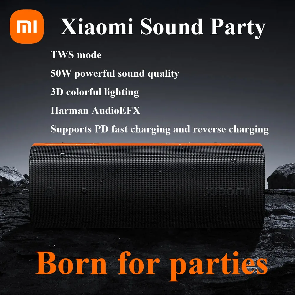 

Global Version Xiaomi Sound Party TWS Stereo Wireless Speaker IP67 Waterproof Bluetooth 5.4 Harman AudioEFX Combo 50W Portable