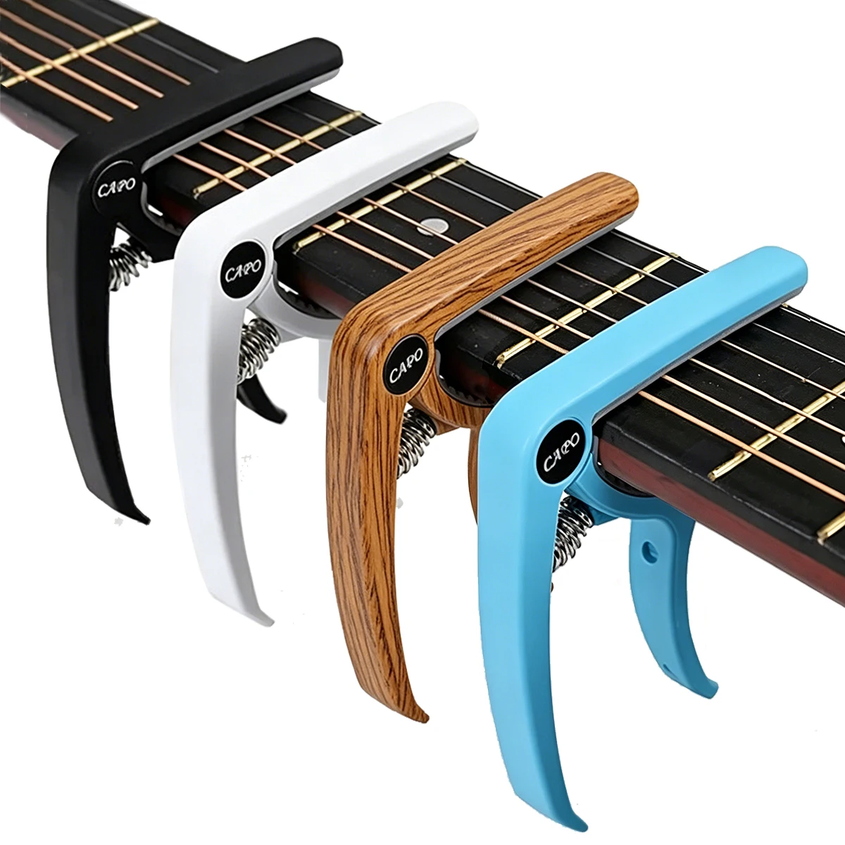 Capo de guitarra de plástico Miwayer – Ligero (27 g), almohadilla de silicona, agarre aerodinámico, cambiador de afinación y extractor de clavijas, para guitarra/bajo