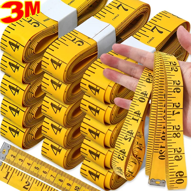 Cinta métrica de PVC suave portátil de 3M, regla de cuero de 3m, escala de altura del cuerpo, ropa, cinta métrica a medida, accesorios de costura para el hogar