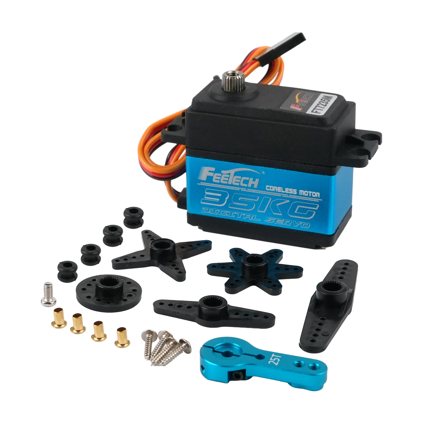 FT7235M Digital Servo 35KG High Torque Coreless 6-8.4V Waterproof Steel Gear 180° for 1/8 1/10 RC Car Robot Arm Aircraft