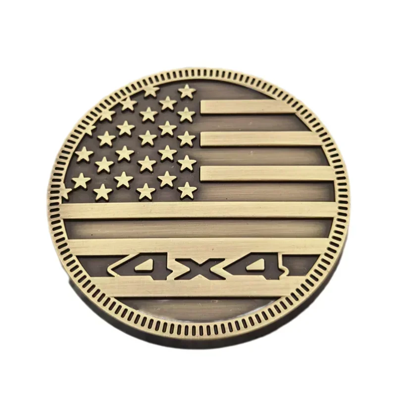 3D Metal Side Fender Rear Trunk Badge Emblem Sticker 4X4 US Flag For Jeep Wrangler Grand Cherokee Dodge Car Accessories view 3