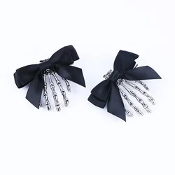 Halloween Bow Skull Clip Skeleton Ghost Hand Bone Hairpin Vintage Punk Gothic Personality Women Girls Hairclips Hair Accessories