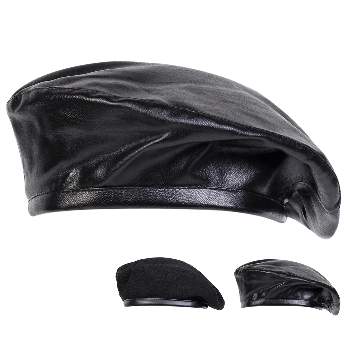 Unisex Solid Color Beret Hat Men and Women Painters Hats Aut