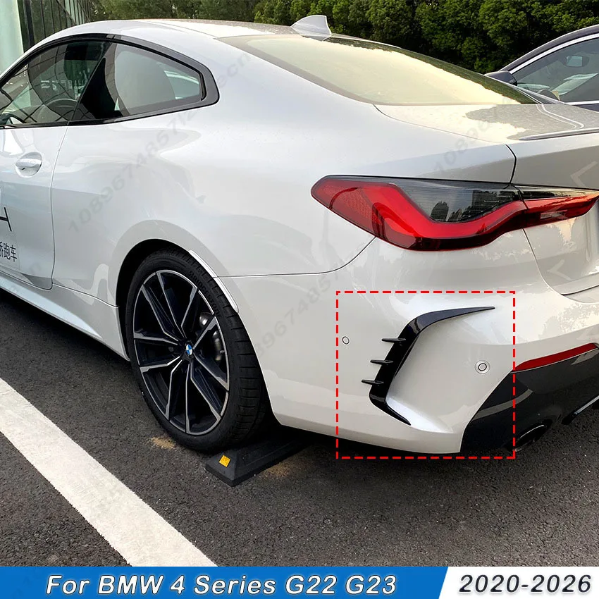 For BMW 4 Series G22 G23 425i 430i M440i M Sport 2020-2026 Rear Bumper Splitter Spoiler Air Vent Cover Spoile Body Kits Tuning