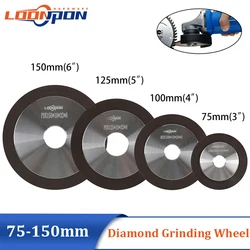 75/100/125/150mm Dish Resin Diamond Grinding Wheel Grinder Circle Disc for Tungsten Steel Milling Tool Carbide Saws Sharpener