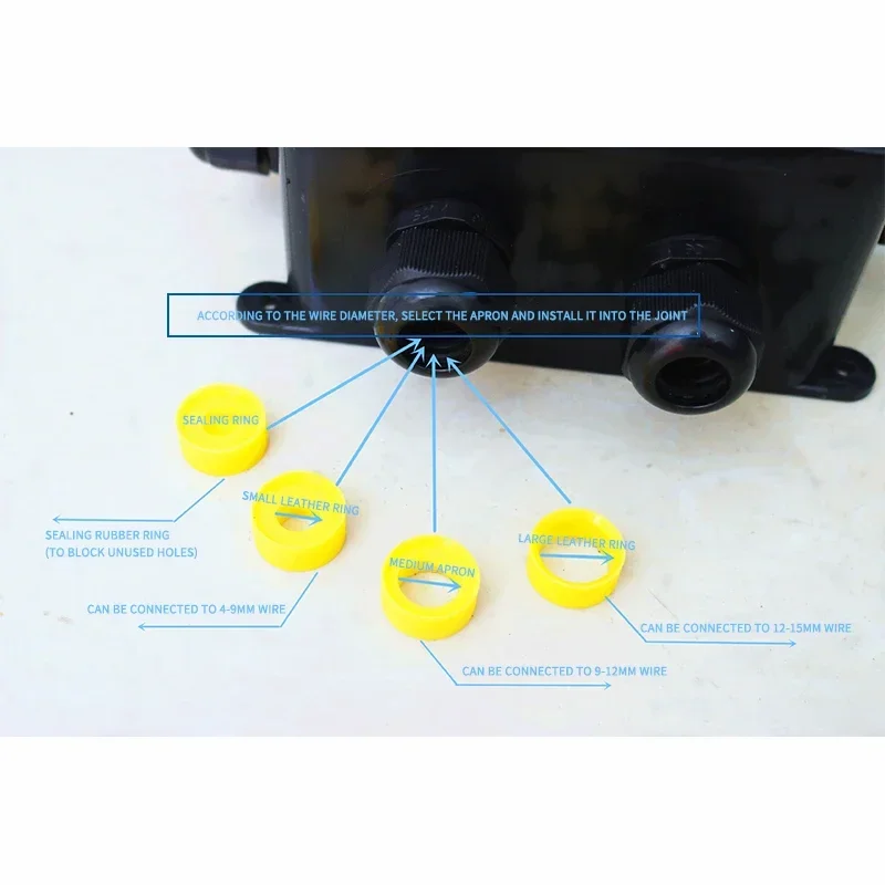 Electrical Juction Box 4-15mm Outdoor Underground Cable Junction Box IP68 Waterproof Box for Led Lighting10 Way Wire Connector