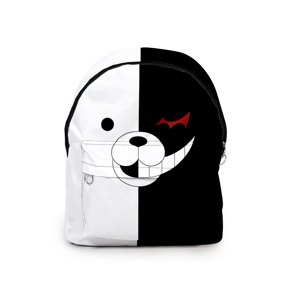 Classic Popular Bullet on Breaking Monokuma student Bookbag Notebook Backpacks 3D Print Oxford Waterproof Travel Backpacks