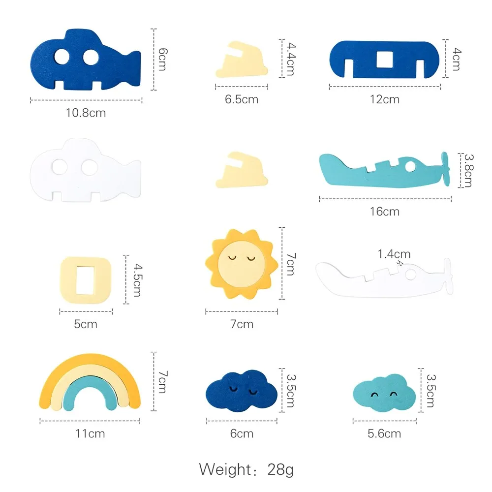 Brinquedos de banho de espuma não tóxica para bebê, avião, forma submarina, brinquedos de piscina flutuante para crianças, presente Montessori para crianças