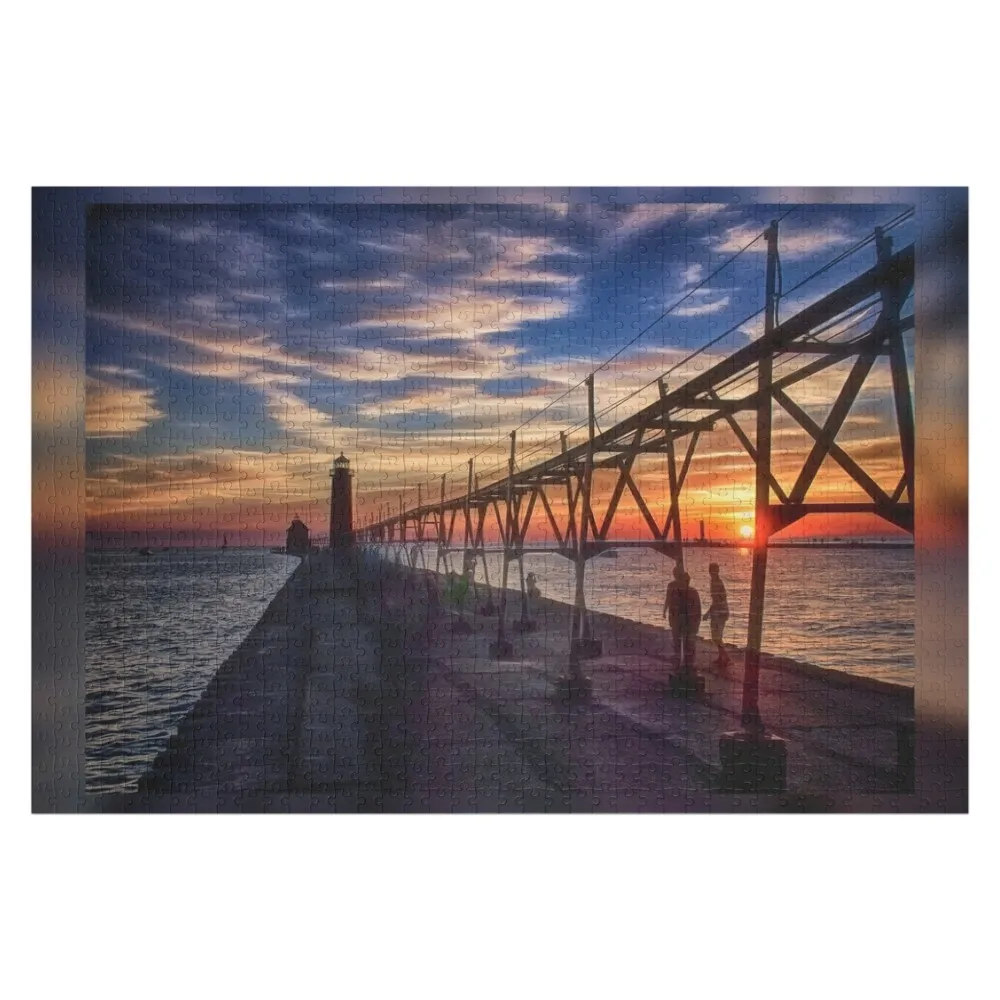 The Pier at Grand Haven - Michigan Jigsaw Puzzle Customs With Photo Customized Photo Personalized Toy Customized Picture Puzzle