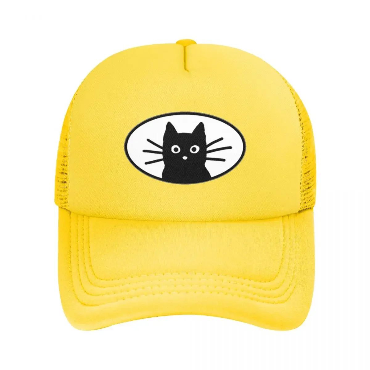 

Black Cat Face Mesh Baseball Caps Snapback Fashion Baseball Hats Breathable Casual Casquette Outdoor For Men's And Women's
