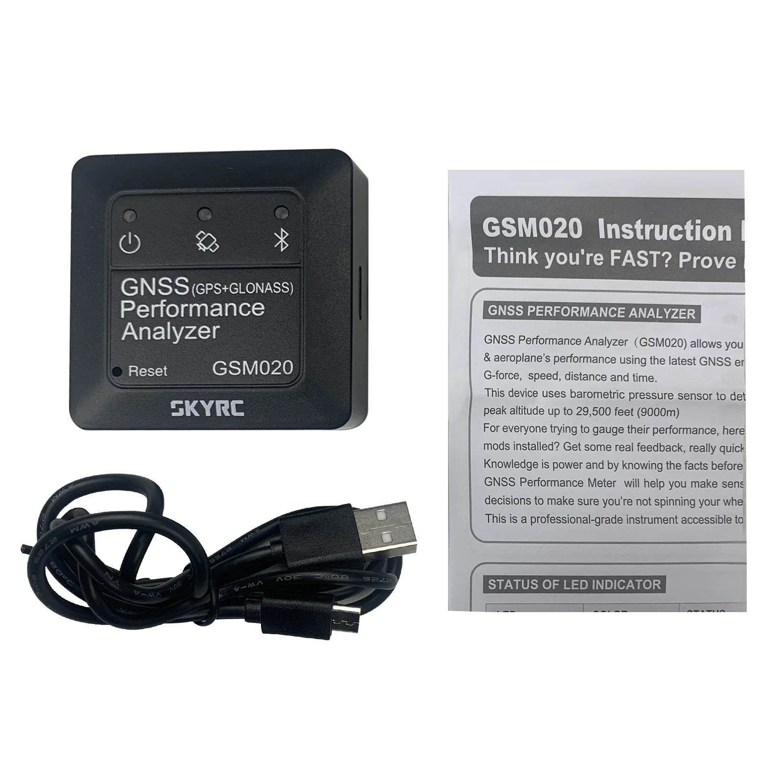 SKYRC GNSS GSM020 analyseur de Performance pour voiture RC avion hélicoptère FPV Drone de course mesure de la force G