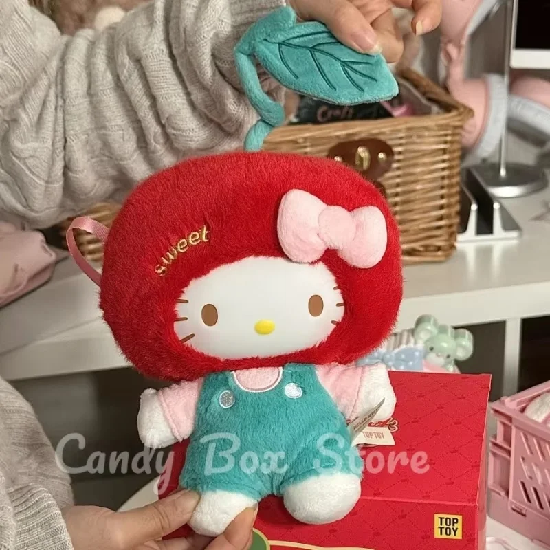 New Sanrio Kawaii Hello Kitty Cherry Large Plush Hello Kitty Doll Girl Room Decoration Surprise Birthday/Christmas Toy Gift