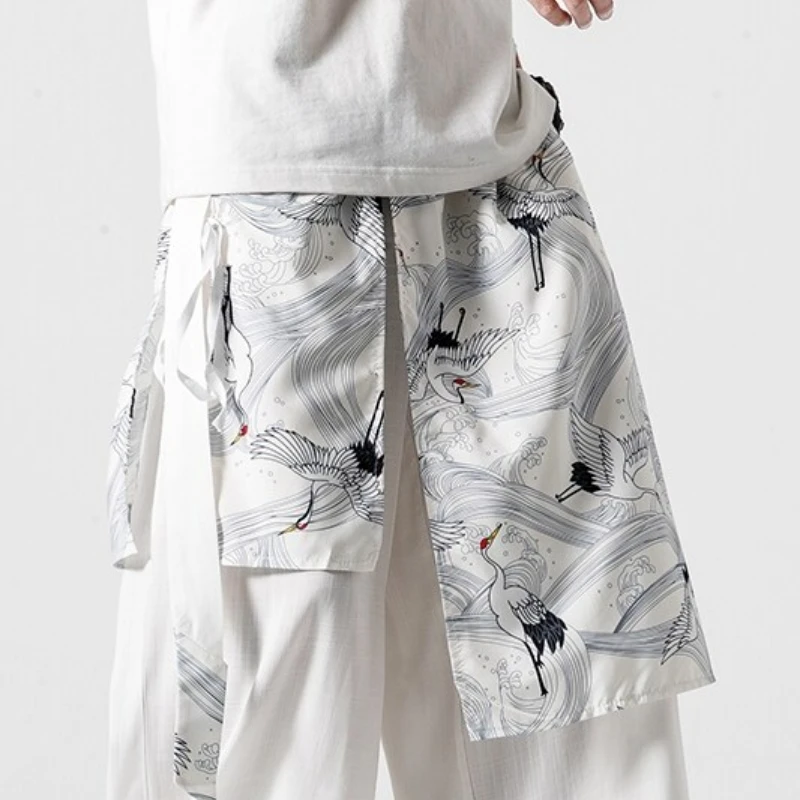 Men's Elastic Waist Wide Leg Pants - Unique Artistic Print, Loose Fit, Comfortable for Casual Wear & Daily Activities M-5XL