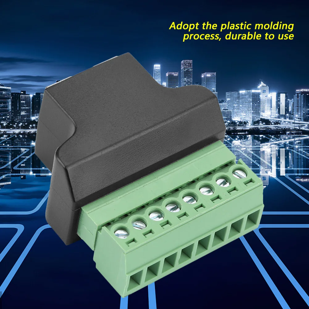 RJ45 Female Conversion Head Ethernet RJ45 Female To Screw Terminal 8 Pin CCTV Digital DVR Adapter Connector Conversion Head