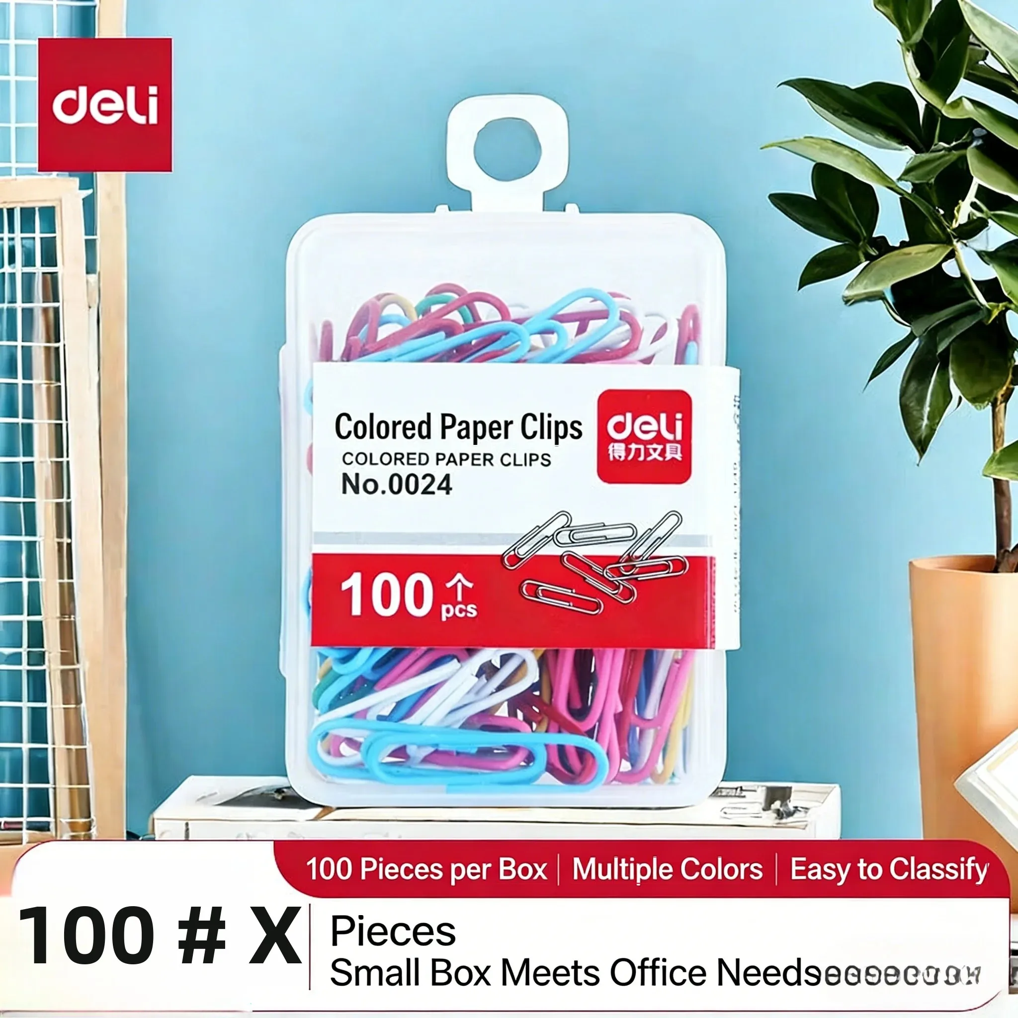 

Цветные скрепки Deli 0024, креативные, милые, для классификации офисных документов, 100 штук в коробке (3 коробки)