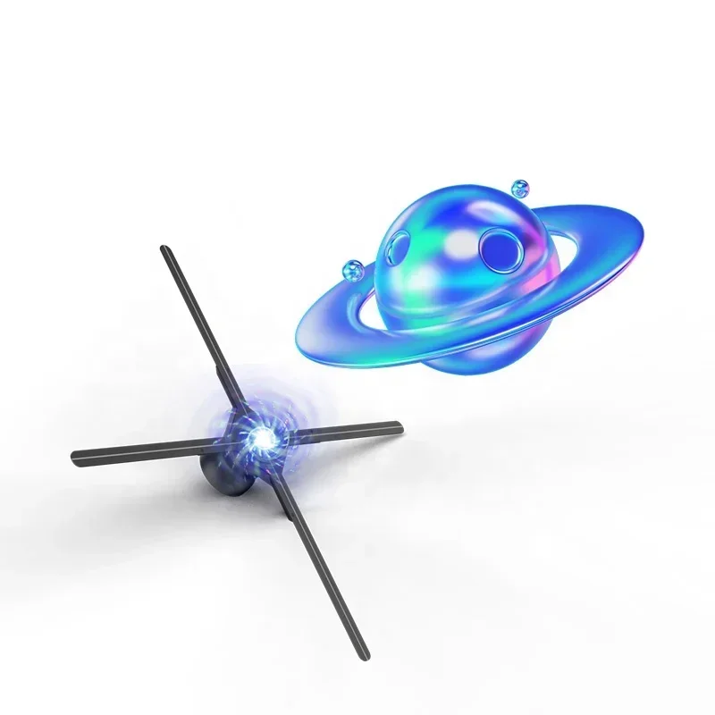 Hot SalesBuilt In Total Solution 3D Fan Holograma Ventilador Holographic Hologram Advertising Led Fan Display 3D Hologram Fan
