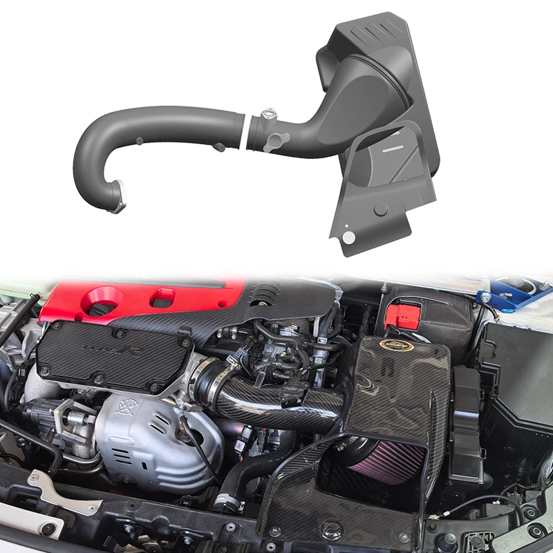 

EDDY Dry Carbon Fibre Cold Air Intake Air Box With Carbon Fibre Pipe For Honda Civic Type R FL5 Acura Integra DE5 2.0T K20C1