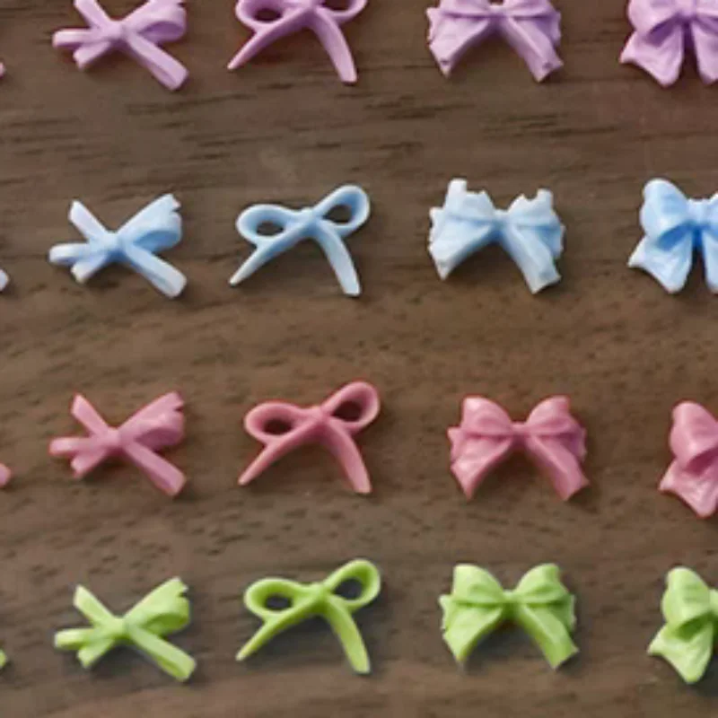 

50 шт. декоративных бантиков для ногтей в стиле Ins, легкий люкс, с 3D-декором из смолы для создания шикарного и модного маникюра