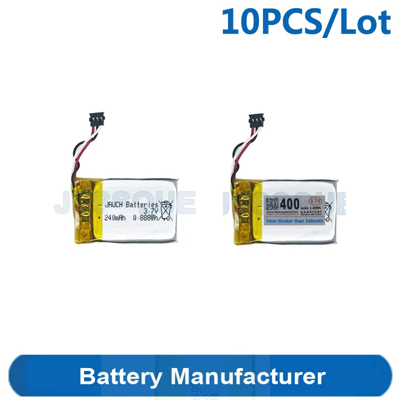 10PCS/Lot Original Replaces 240mAh 400mAh 361-00103-00 Battery For Garmin Dash Cam 45 46 55 56 66w DashCam Batterie Accumulator