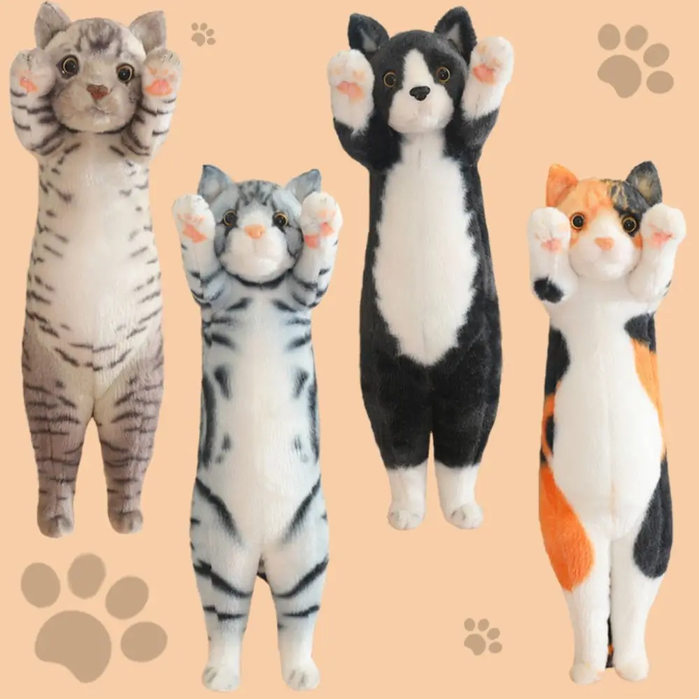

PP Cotton Simulation Cat Plush Toy Stuffed Animal Lifelike Stuffed Cat Plush Doll Kawaii Standing Jumpping Kitten Plush