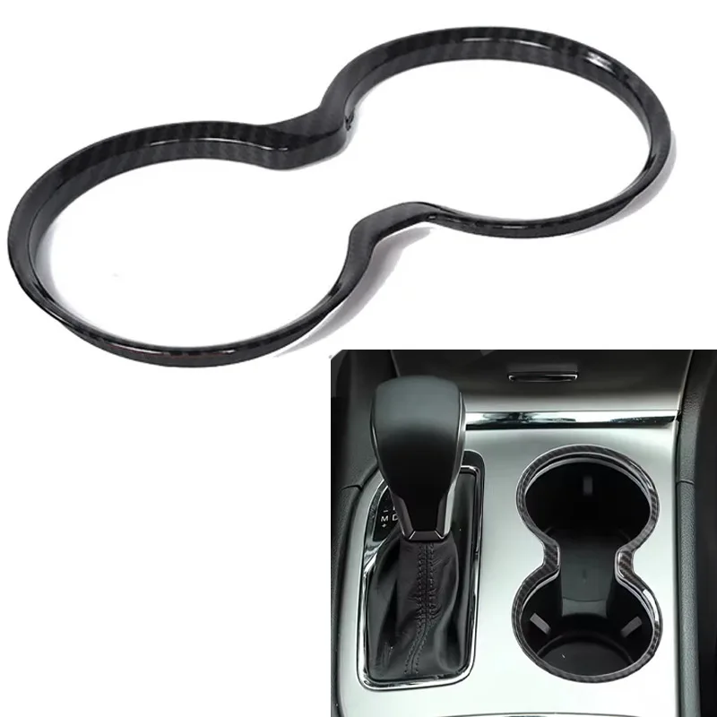

Car Stickers Carbon Fiber Cup holder Frame Of Car Central Console For Jeep Grand Cherokee 2011 - 2021 Cars Accessories Styling
