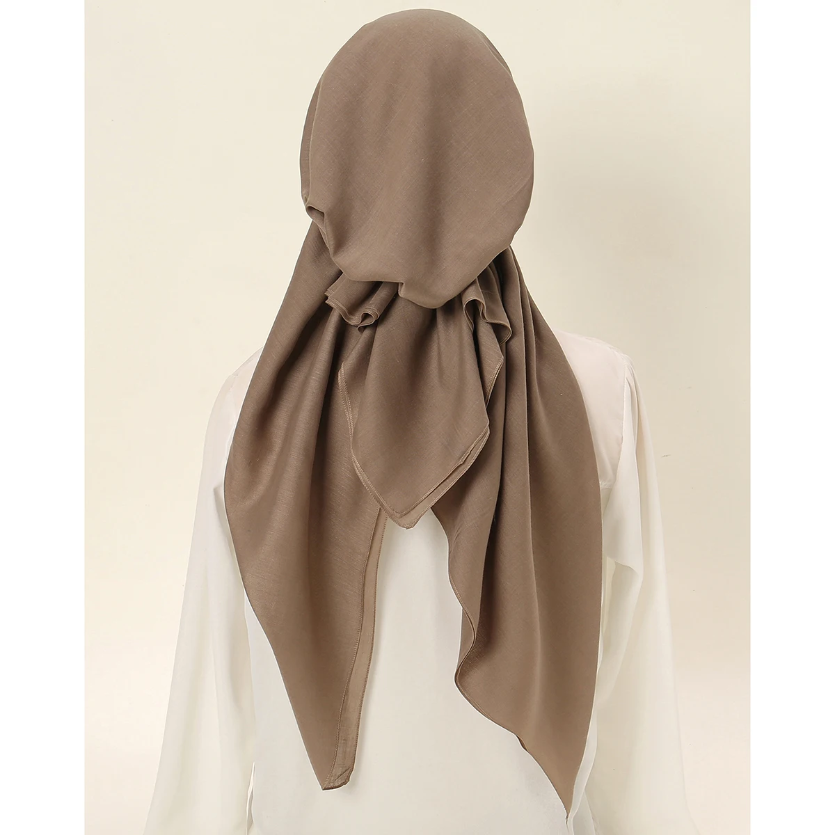 Solid Color Elastic Headband Cap For Woman Muslim Hijab Hat Lady Fashion Instant Scarf Islamic Turban Bandana 75*25cm