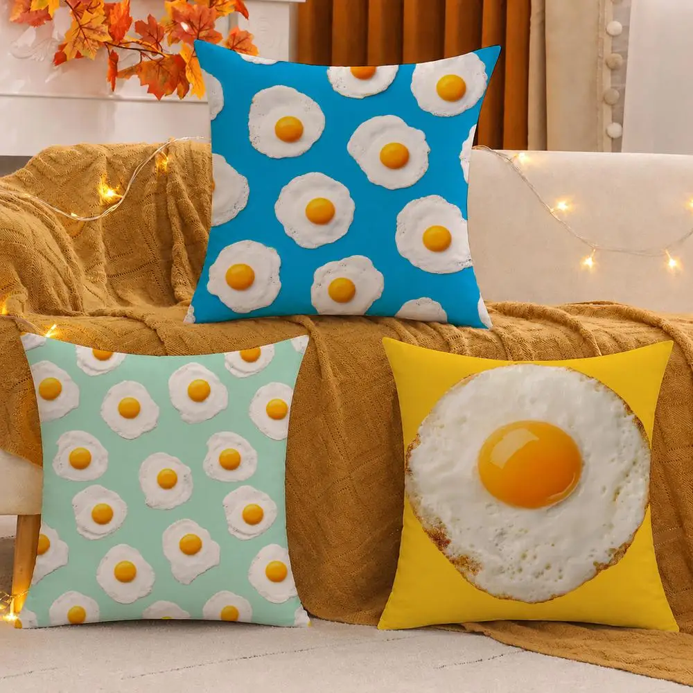 para gofres de Pizza Cushion Cover Pillow Case plush Double-sided Print Square Covers Sofa Home Cushion