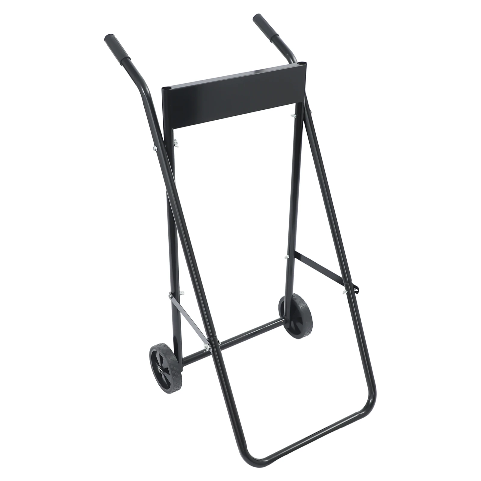 

Portable Foldable Outboard Boat Motor Stand with Rubber Wheels, 40kg Capacity, Cold-Rolled Steel, Stable Triangular Frame