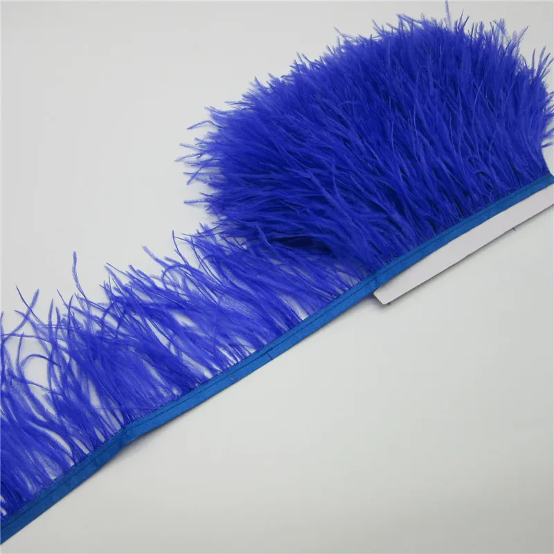 10 Yards 8-10CM Ostrich Feathers Trim Fringe for DIY Dress Sewing Crafts Costumes Decoration