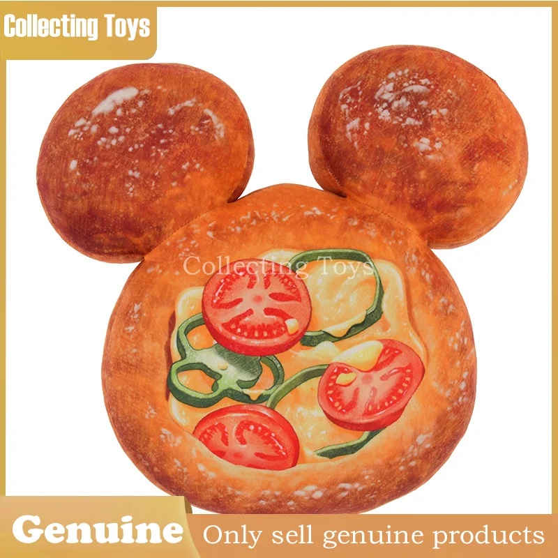 

Genuine Disney Mickey Mouse Pizza Plush Stuffed Pillow Baking Series Sofa Cushion For Living Room Birthday Gifts For Kids Adults
