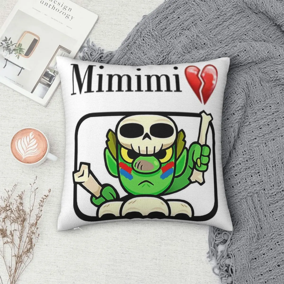 نمط جديد الصدامات المنزلية Royalees عفريت البكاء MeMeMe زينة سادات Merch وسادة تغطي سستة متعددة الحجم #6