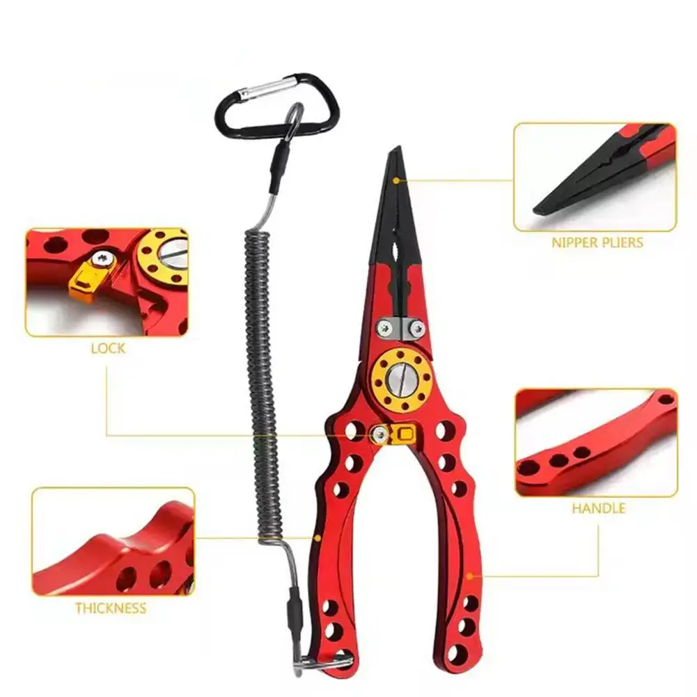 

1pcs Lightweight Fish Lip Grip Grabber Mini Aluminum Alloy Fish Plier Grip Hook Clip Lure Fishing Tackle Accessories Tool Gear