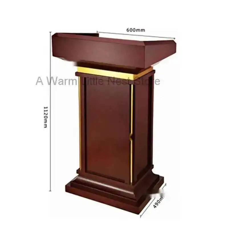 منبر بسيط فئة الأثاث الكنيسة الحديثة مكاتب الاستقبال مكاتب الاستقبال الخشب الصلب مكتب أمامي أمين الصندوق مكتب فندق منصة الجداول #4