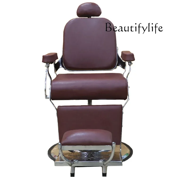 

yj21 Retro barber shop hair cutting chair special lift can be reclined designer style high sense of simplicity