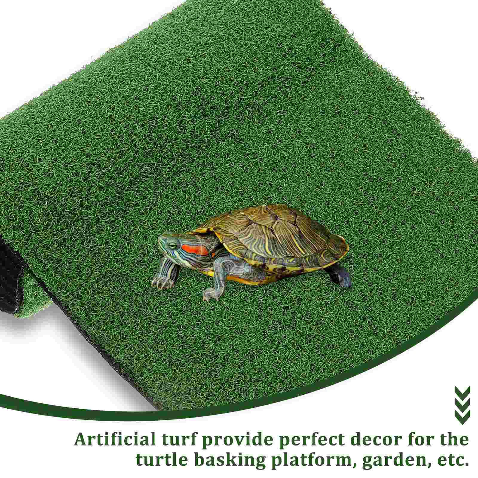 Turtle Basking Turf Floating Tortoise Dock Aquarium Green Plastic Resting Terrace