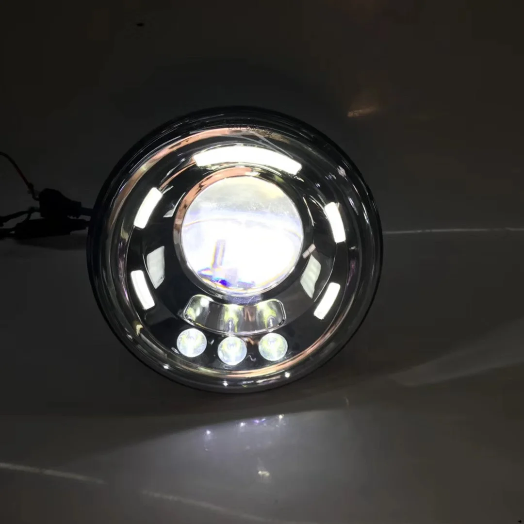 

7"Round Angel Eye headlight with halo led headlamp for jeep wrangler jk jku