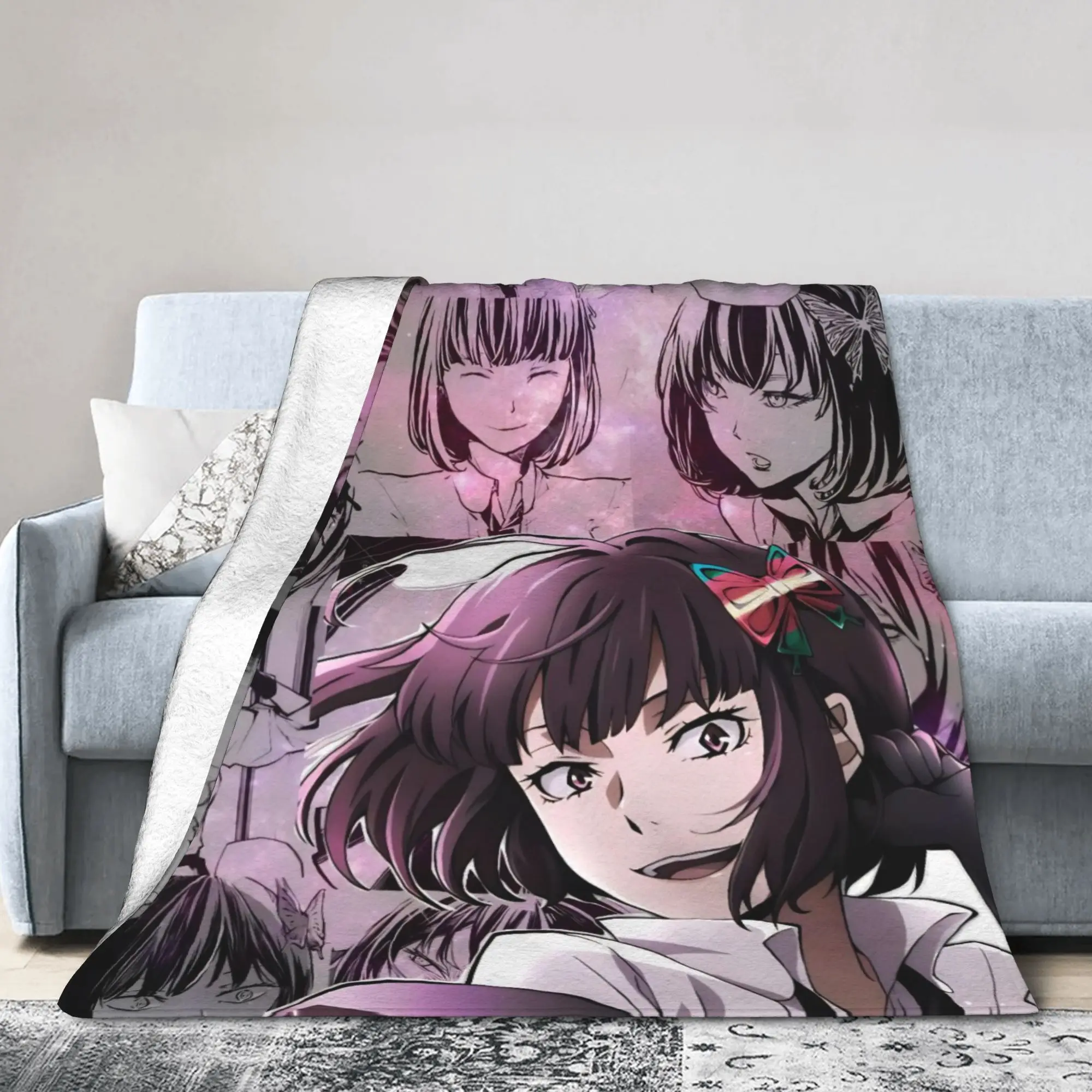 Anime Bungo Stray Dogs Blankets Fleece Printed   Multifunction Super Warm Throw Blankets for Home Car Quilt