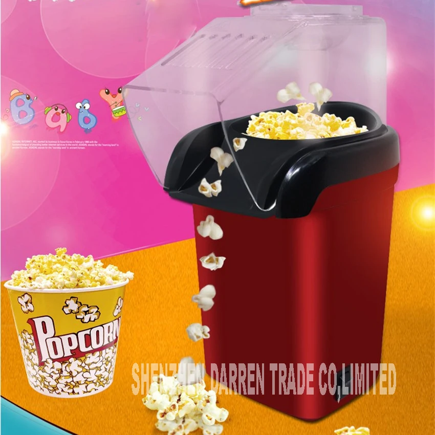 Mini MY-B001 urządzenia producent maszyna do popcornu automatyczna czerwona kukurydza Popcorn Popcorn naturalny dla dzieci 1200W Popcorn