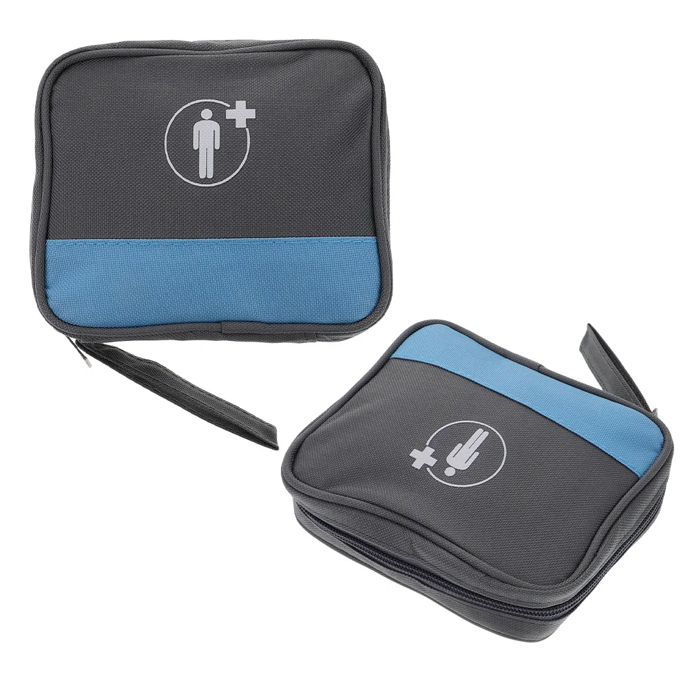 2 قطعة حقيبة الإسعافات الطبية المحمولة مقاوم للماء المنظم طقم الطوارئ سعة كبيرة السفر الإسعافات الأولية المنزل مكتب التنزه التخييم #3